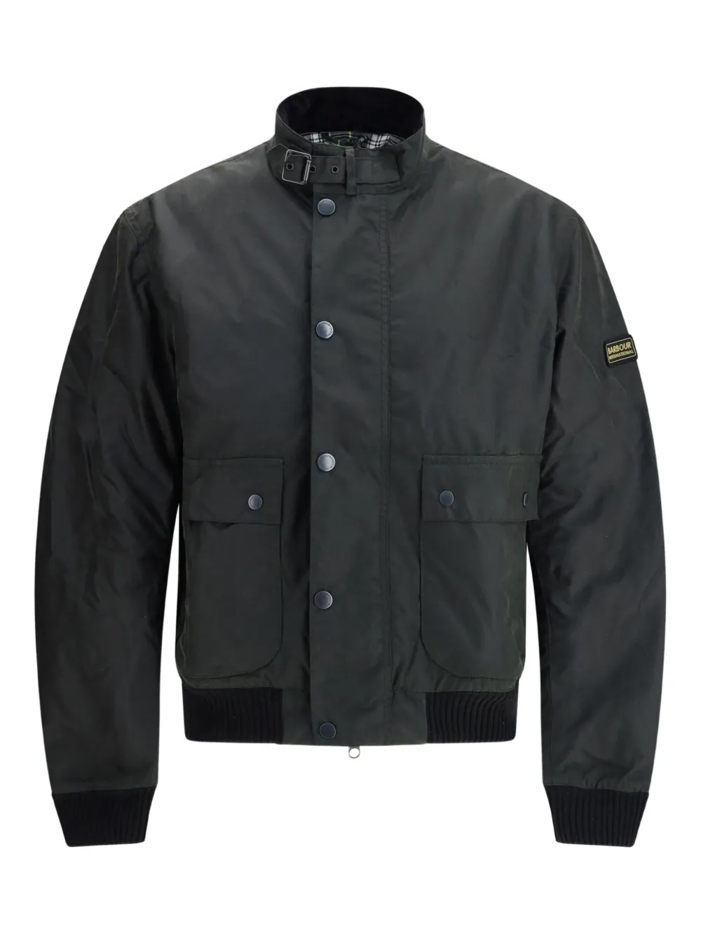 

Вощеная куртка Traction с клапанными карманами на пуговицах Barbour International, зеленый