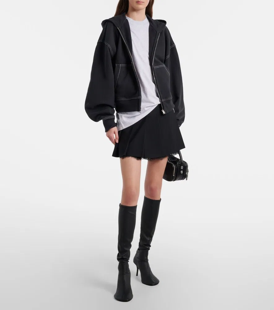 Футболка из хлопкового трикотажа с логотипом Acne Studios, серый — фото 2