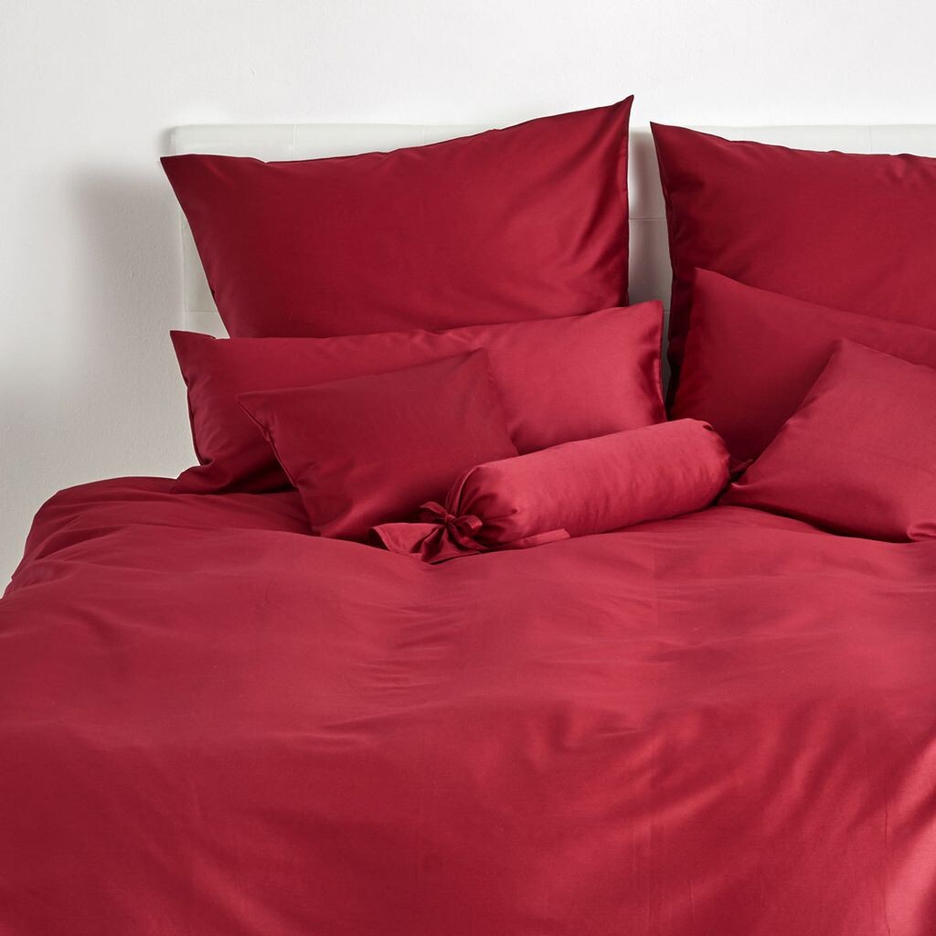 

Dream Sleep Uni Mako Атласные наволочки 40x60 см бордовые Traumschlaf