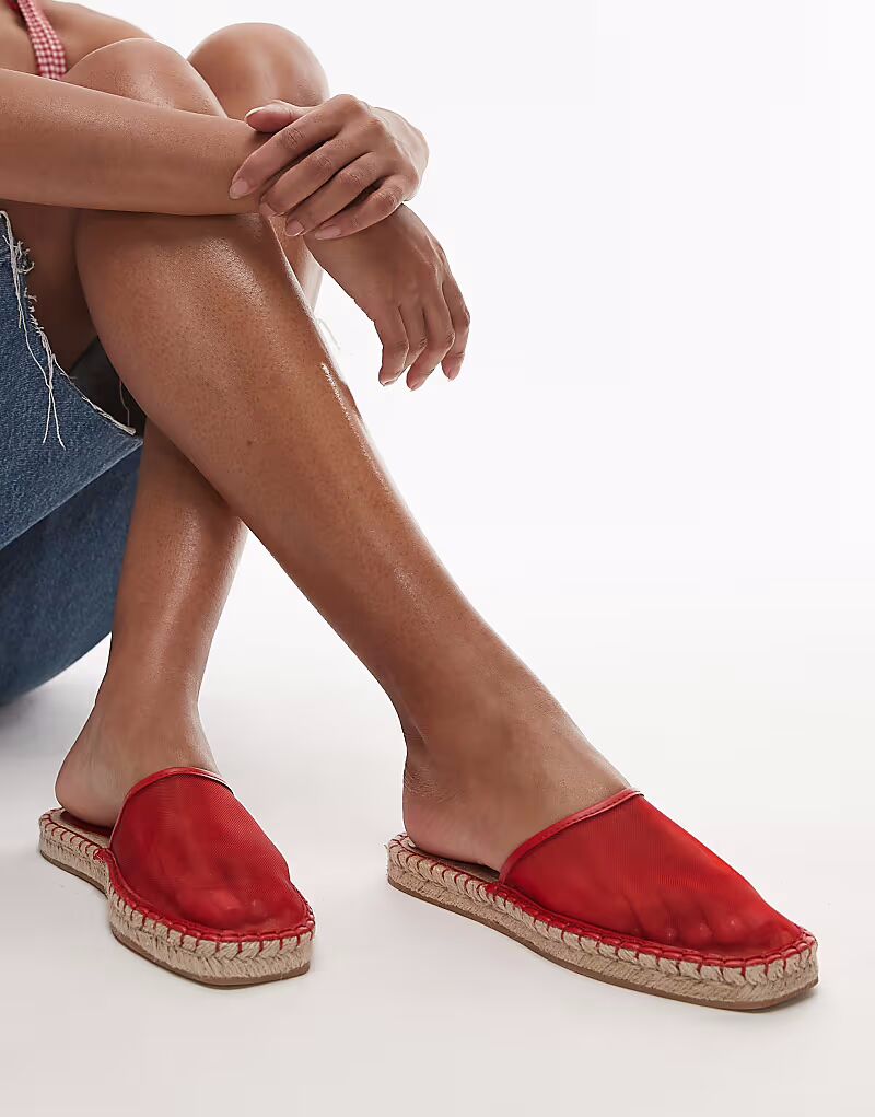Эспадрильи-мюли Topshop Harry красного цвета