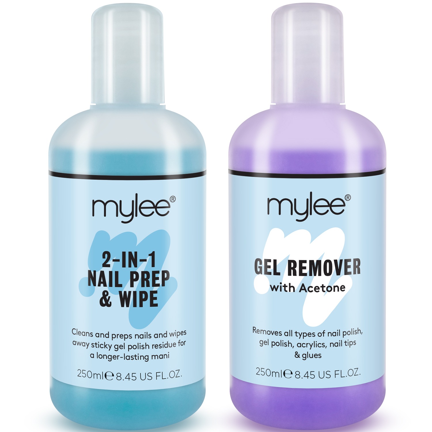 

Жидкость для снятия лака prep & wipe und gel remover duo Mylee, объем 500 мл