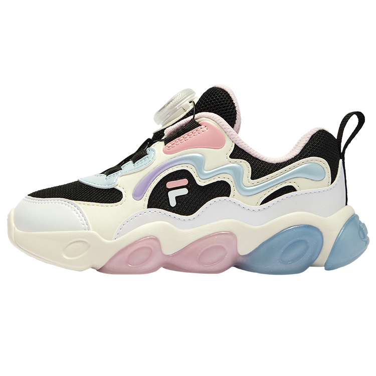 FILA KIDS Детские дышащие нескользящие тренировочные кроссовки black milk white kids