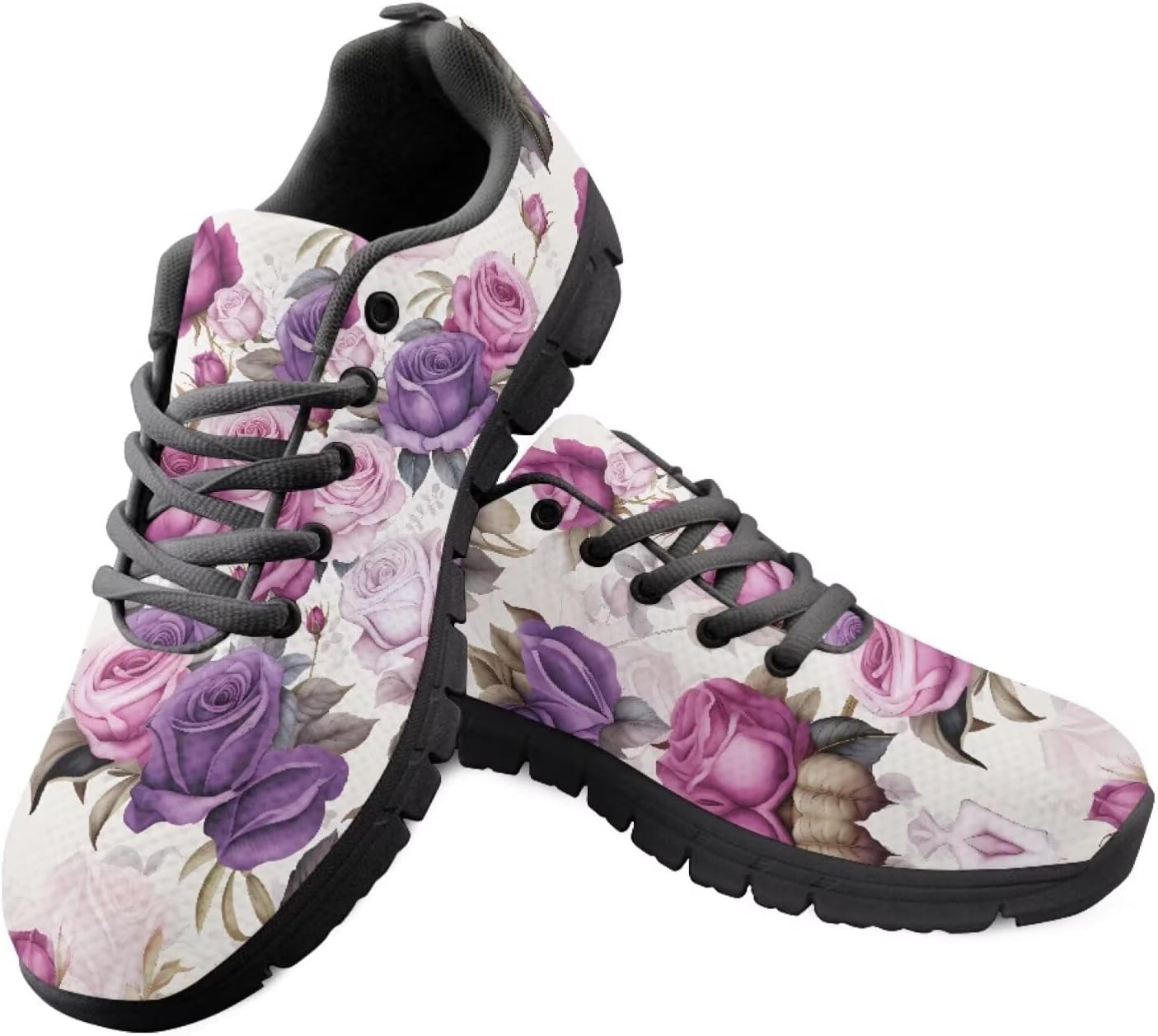 

Женские слипоны кроссовки для ходьбы, тенниса и бега, весенне-летние цветочные кроссовки, легкие Getelinseng, пурпурный