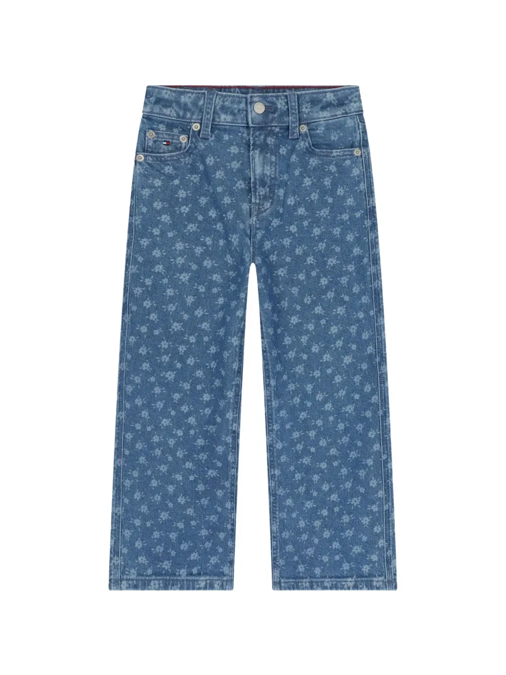 Джинсы с цветочным узором Tommy Hilfiger Junior, синий