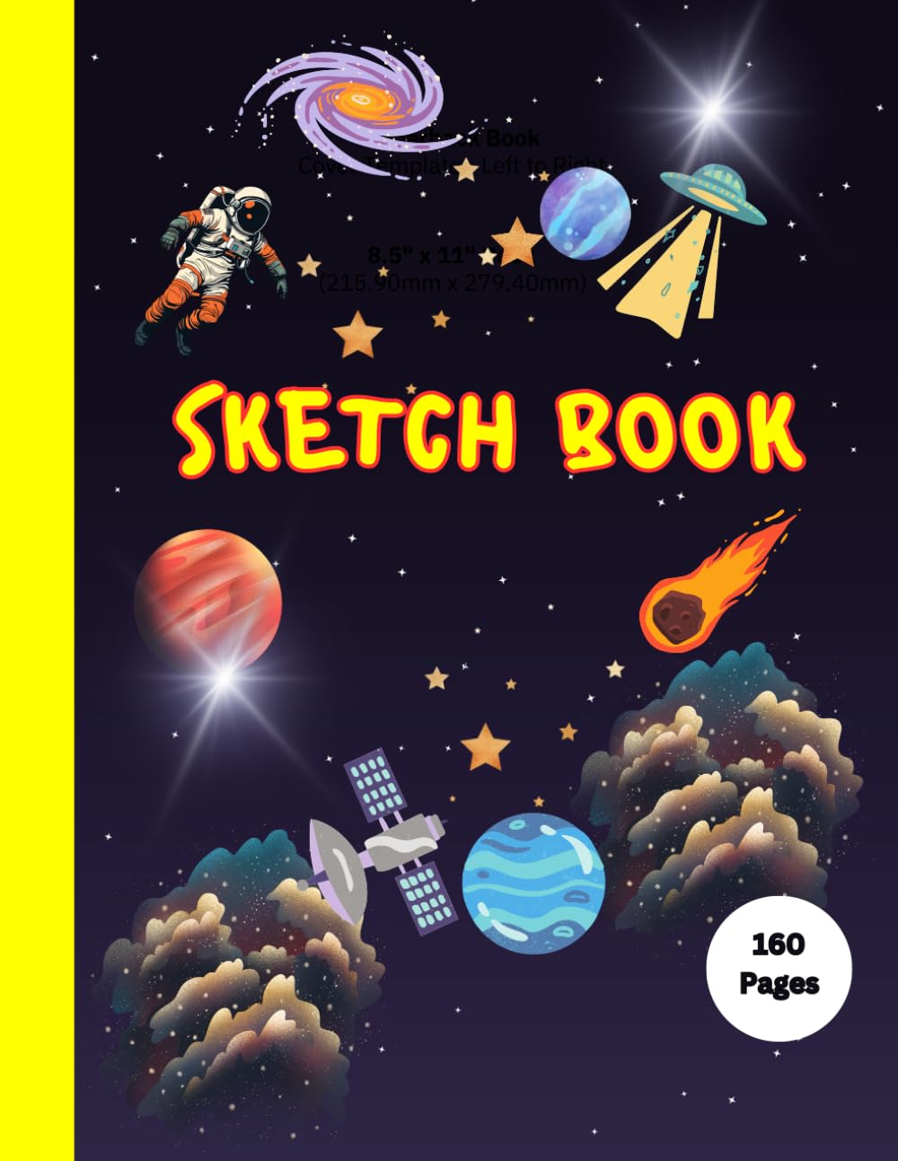 

Cosmic Design blank Sketch Book, Large Blank Paper Drawing Notebook for Drawing, Sketching, Writing, Journal, Creative Doodling & Graphic Design Clip ... 160 Tear Resistant Pages,8.5x11 inches (Independently published)