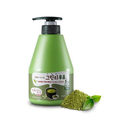 Лосьон для тела с зеленым чаем Kwailnara Green Tea Milk для освежения кожи Welcos