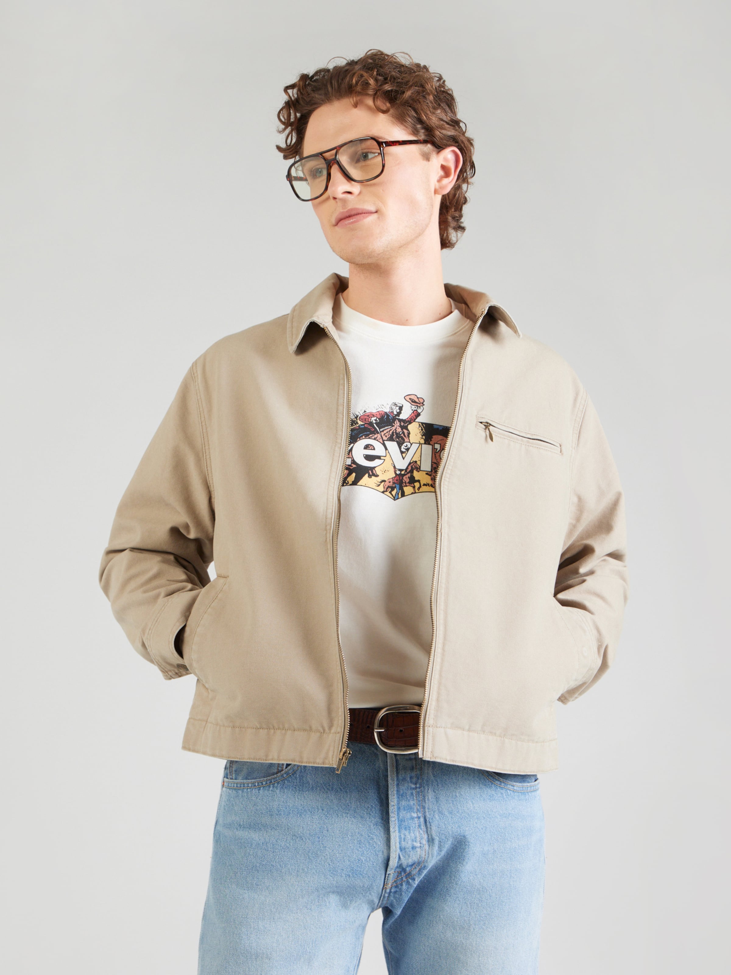 LEVI'S  Межсезонная куртка 'Garage Jacket' в бежевом цвете — фото 3