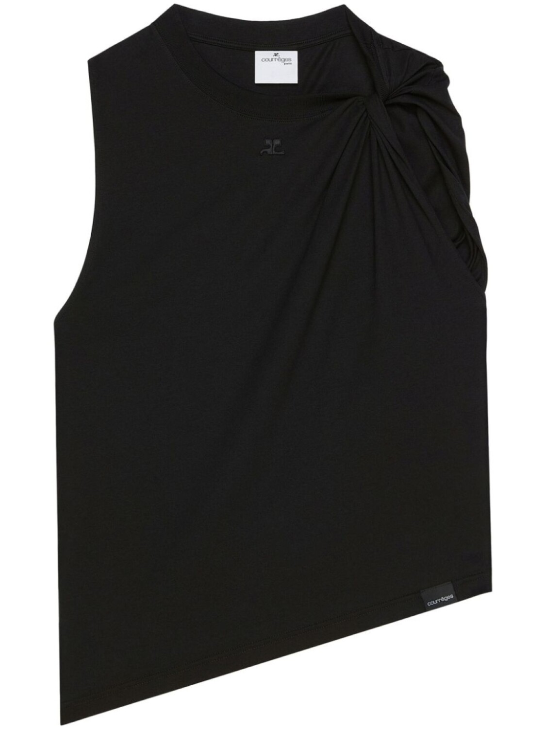 

Courrèges топ Twist без рукавов, черный