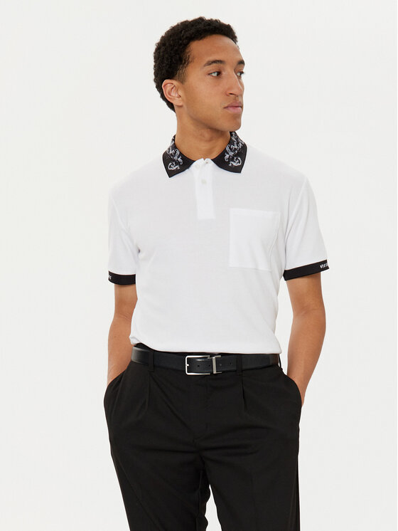 

Рубашка поло стандартный крой 78GAGT04 Versace Jeans Couture, белый