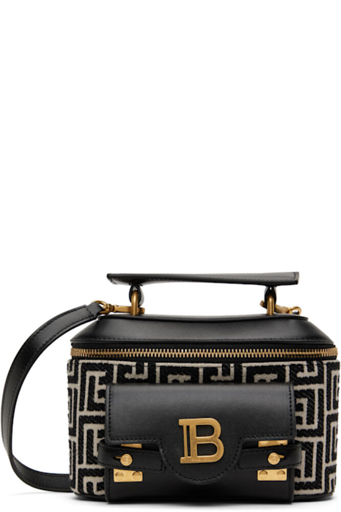 

Черная сумка B-Buzz Vanity с монограммой Balmain