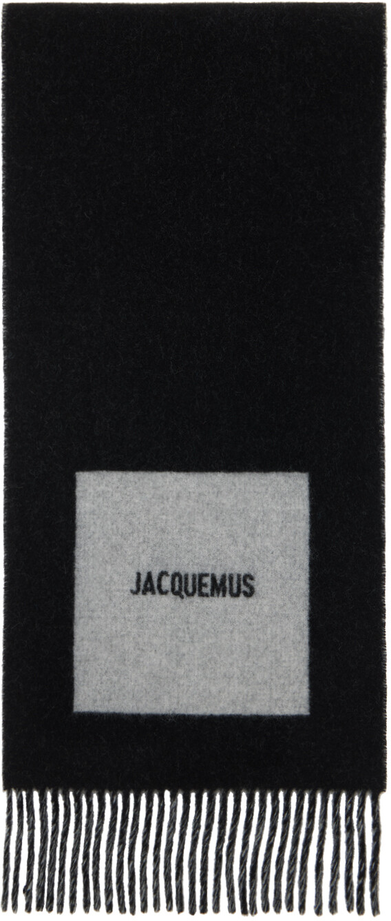 

Черный шарф La Casa 'L'echarpe Rond Carre' JACQUEMUS, Multi-black