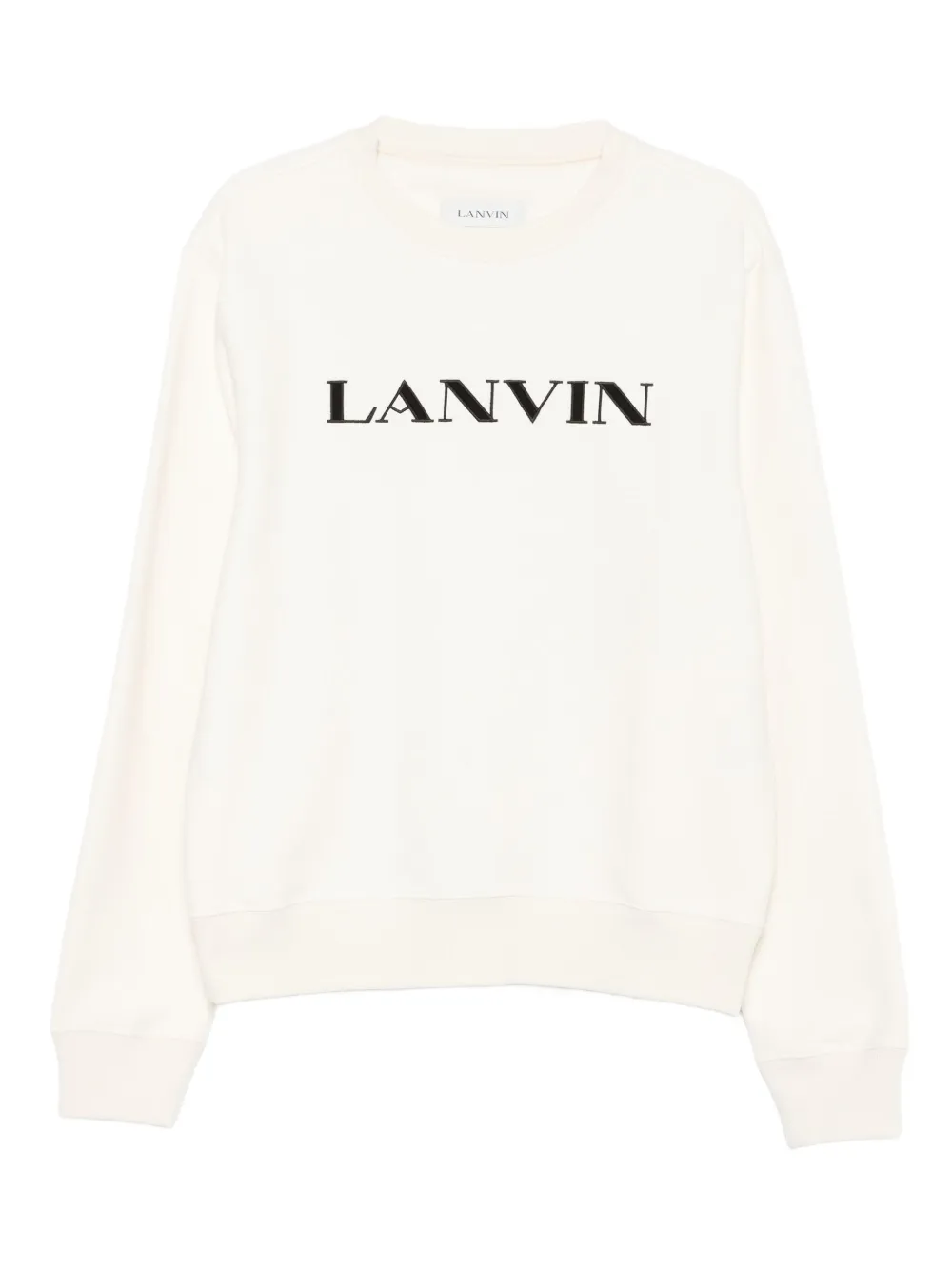 

Хлопковая толстовка с вышитым логотипом Lanvin, белый