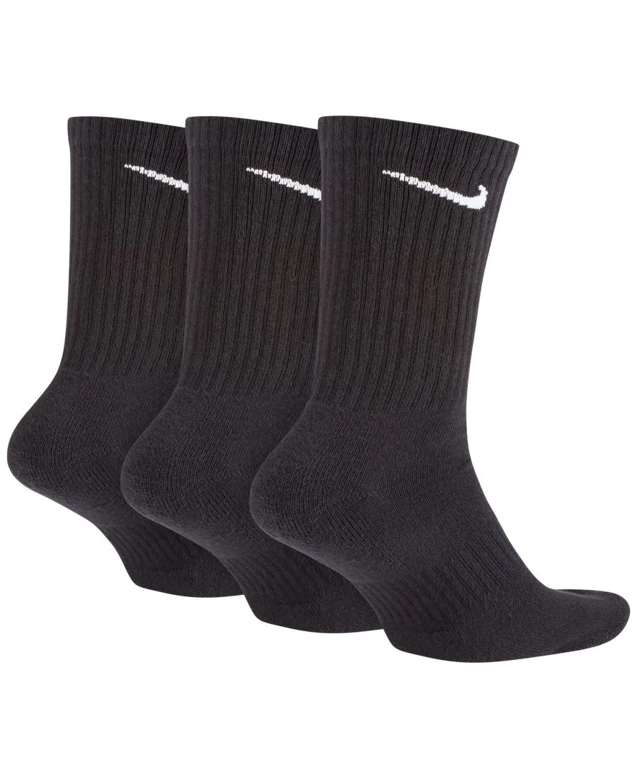 Мужские повседневные носки средней высоты, комплект из 3 пар Nike, Black/White — фото 2