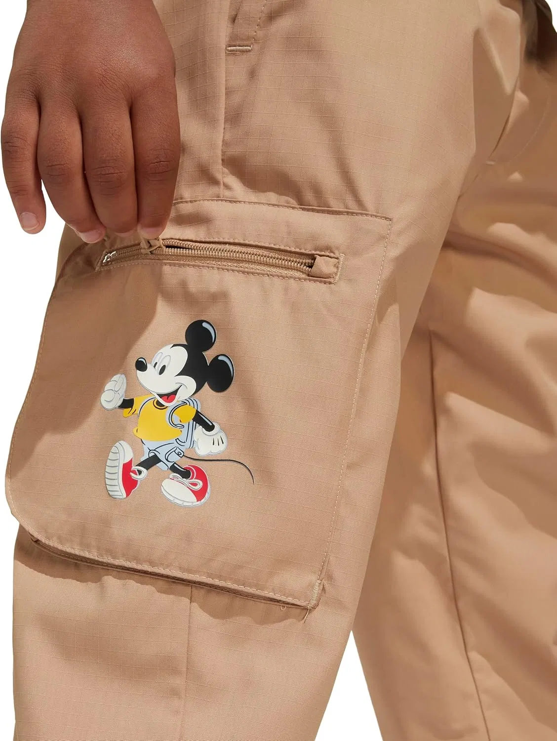 Детские штаны Adidas с изображением Микки Мауса от Disney, Warm Sandstone/Crew Yellow — фото 4