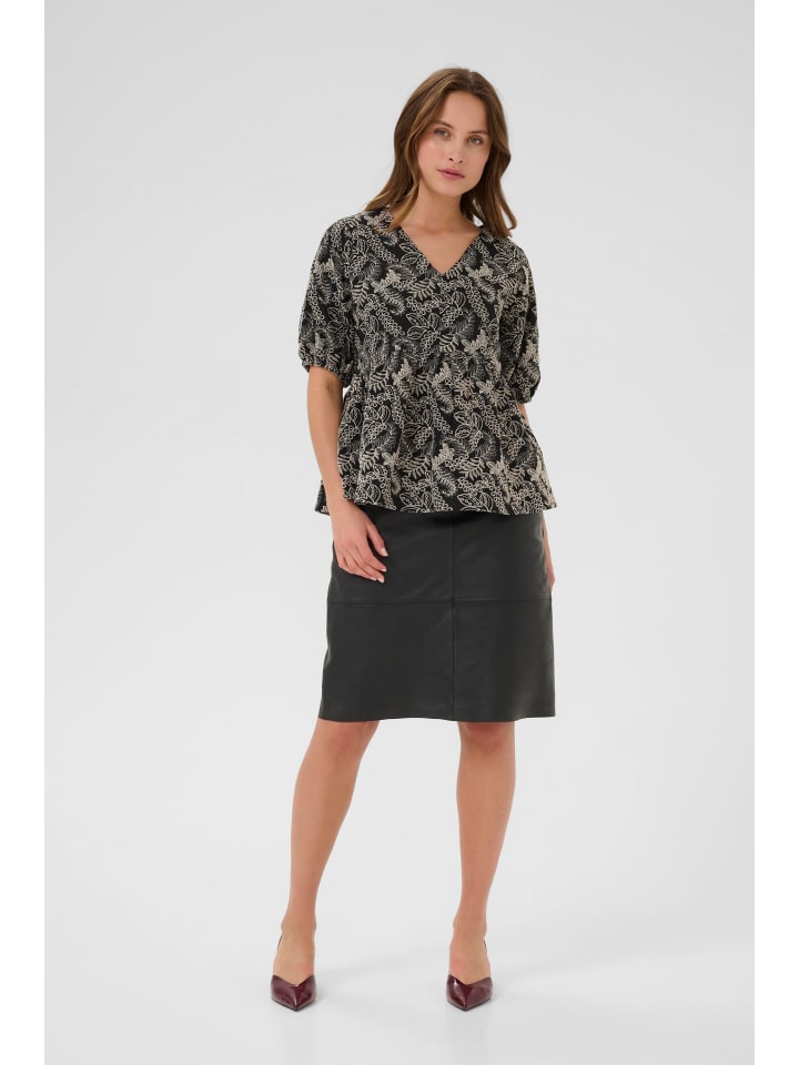 

Блузка с короткими рукавами Cutaylar, свободный крой, черный/белый CULTURE