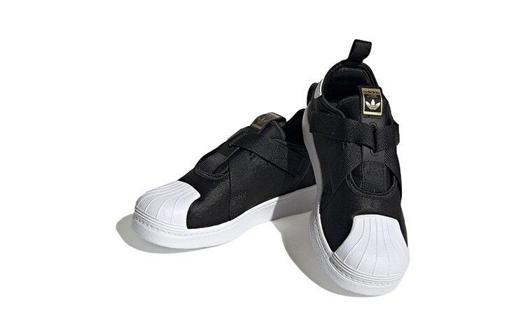 Кроссовки Adidas Superstar 360 Little Kid 'Black White Gold' — фото 3