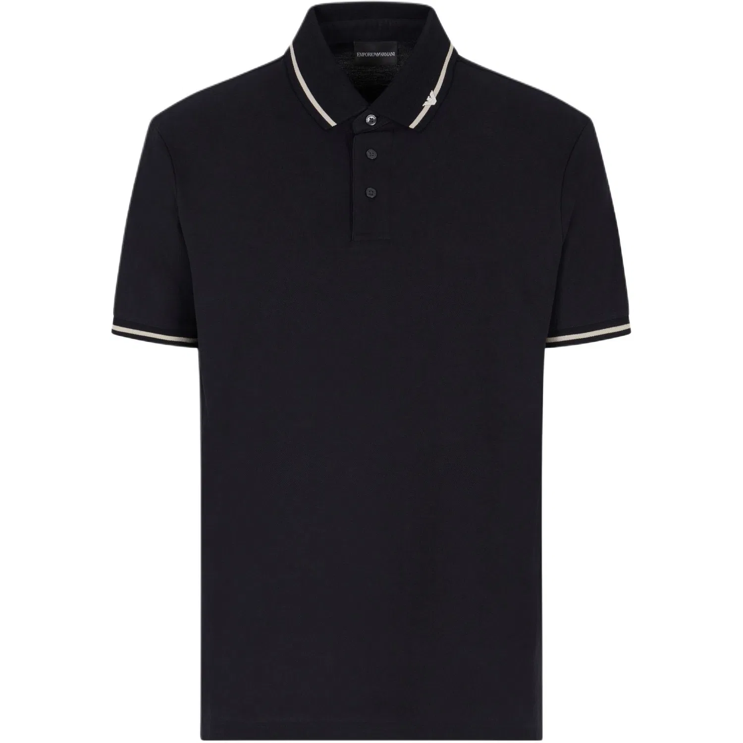 Поло с коротким рукавом и полосками EMPORIO ARMANI, Marine Blue