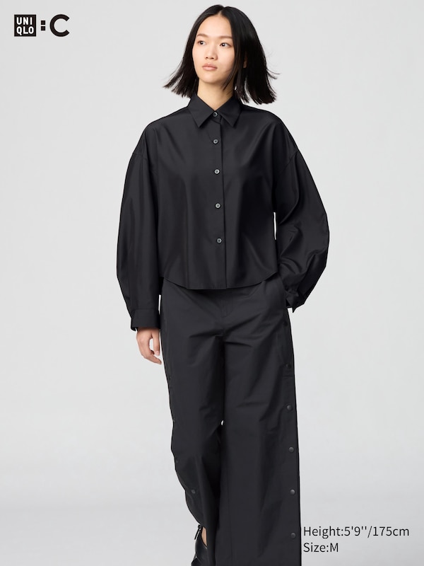 

Укороченная рубашка Uniqlo, черный