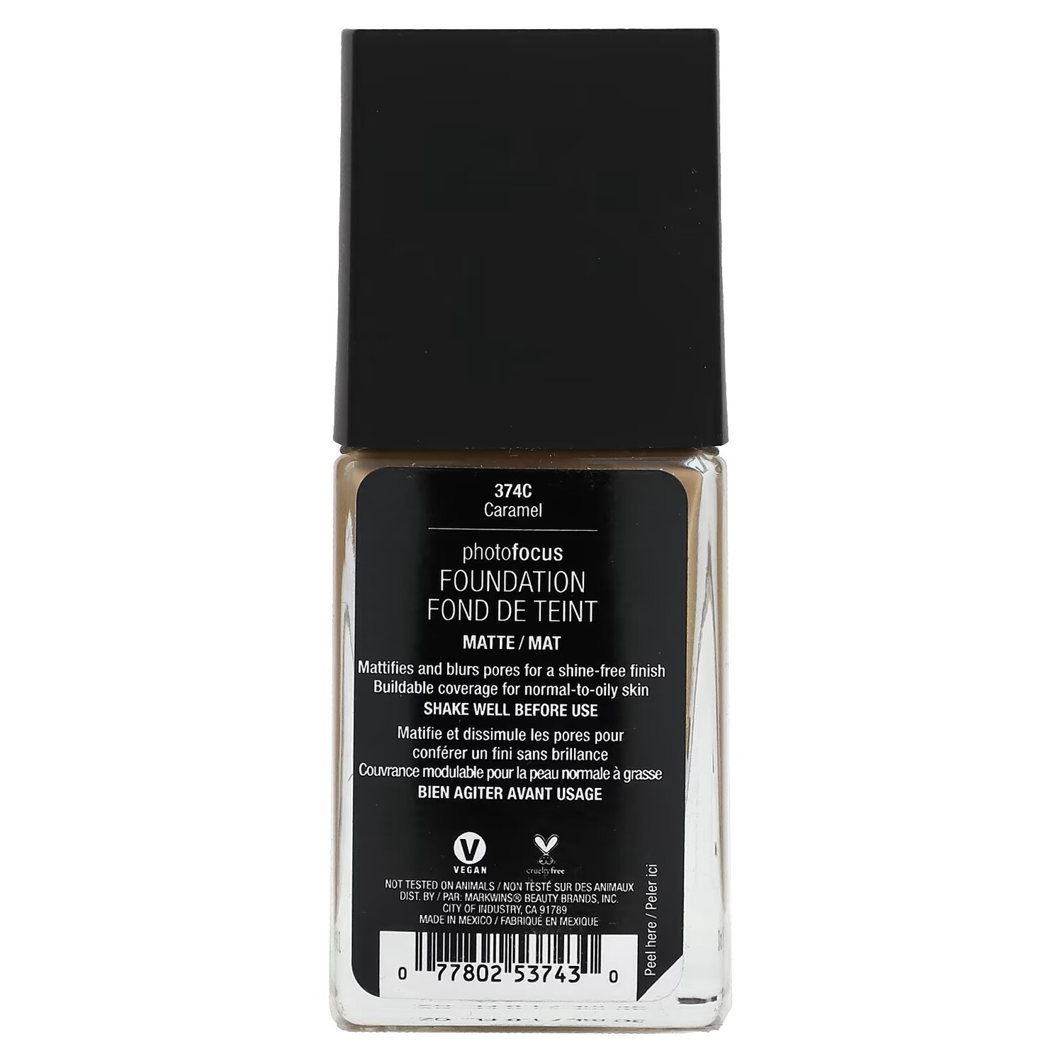 Тональный крем Wet n Wild PhotoFocus Matte Caramel, 1 жидкая унция (30 мл) — фото 3