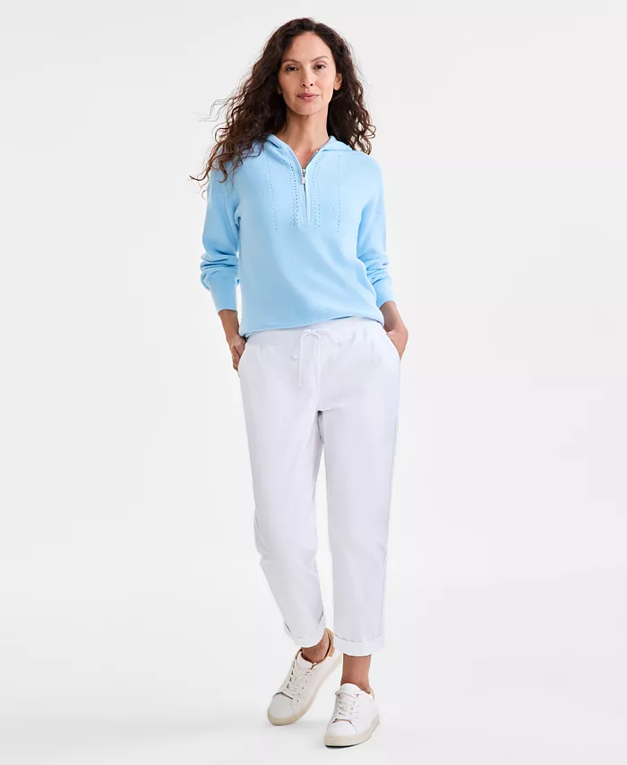 

Женские брюки на резинке с манжетами, Regular & Petite Style & Co, белый