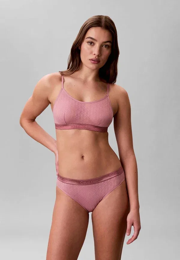 Бюстгальтер-бюстье без подкладки Calvin Klein, нежно-сиреневый — фото 4