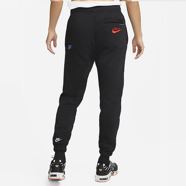 Брюки men's logo embroidered bundle feet sports pants/trousers/joggers autumn black Nike, черный — фото 4