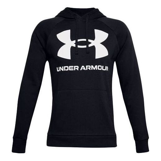 

Толстовка rival fleece big logo hoodie 'black' Under Armour, черный