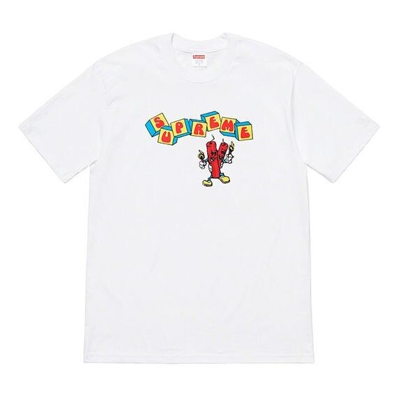 

Футболка ss19 dynamite tee printing short sleeve white Supreme, белый
