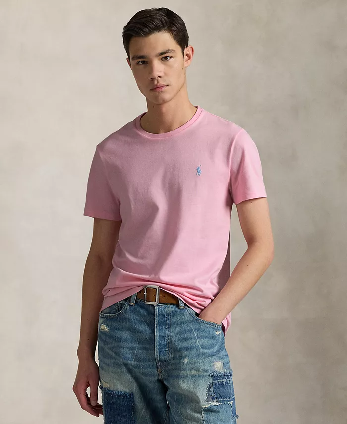 

Мужская классическая футболка с круглым вырезом Polo Ralph Lauren, розовый