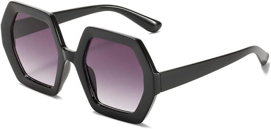 

Солнцезащитные очки с фиолетовым градиентом для женщин, винтажные большие солнцезащитные очки для мужчин, очки для активного отдыха с защитой от УФ-излучения UV400 generic, Black Grey