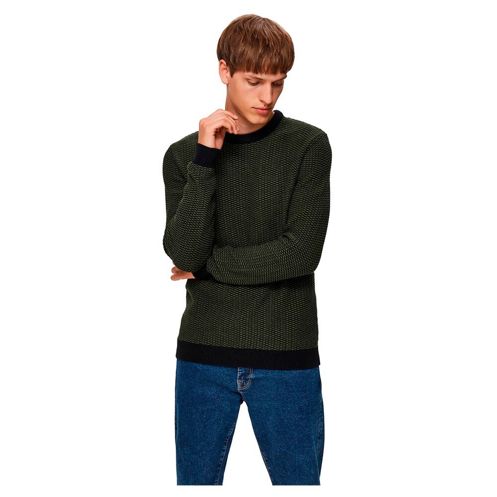 

Свитер Selected Aiden Crew Neck, зеленый