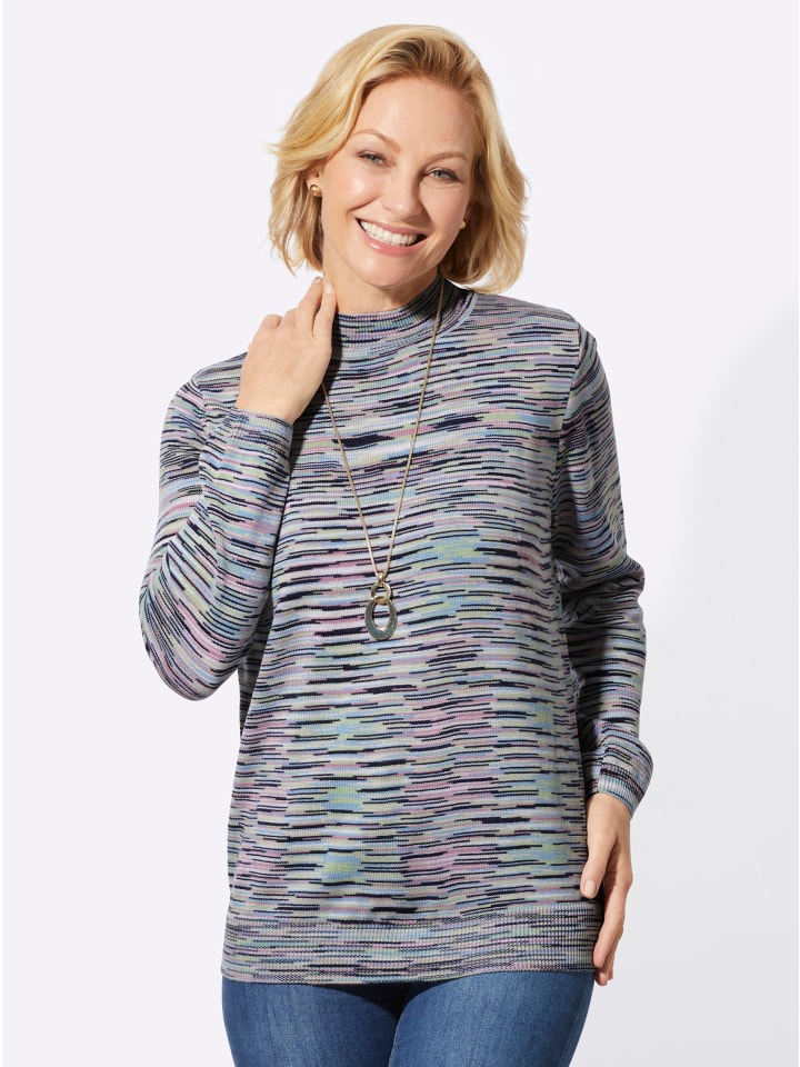 

Свитер с воротником-стойкой в орхидейно-синем узоре WITT WEIDEN