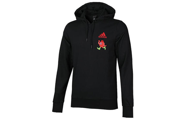 Толстовка adidas Isc Gfx Swt I Embroidered Printing hooded Knit Sports Pullover Black, черный — фото 3