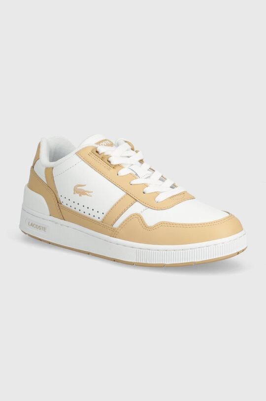 

Кроссовки T-Clip Contrast Leather Lacoste, бежевый