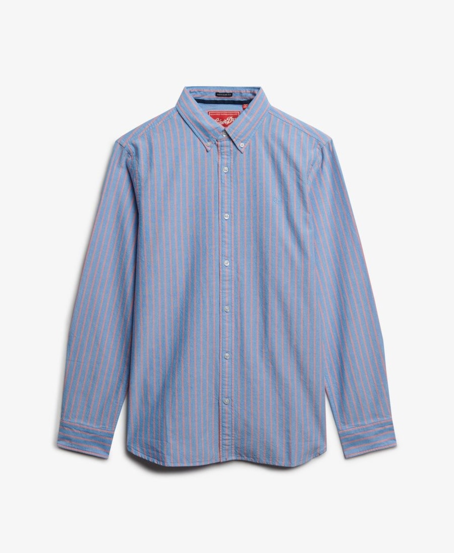 Рубашка Slim Fit на пуговицах Superdry Oxford, Pastel Blue — фото 2