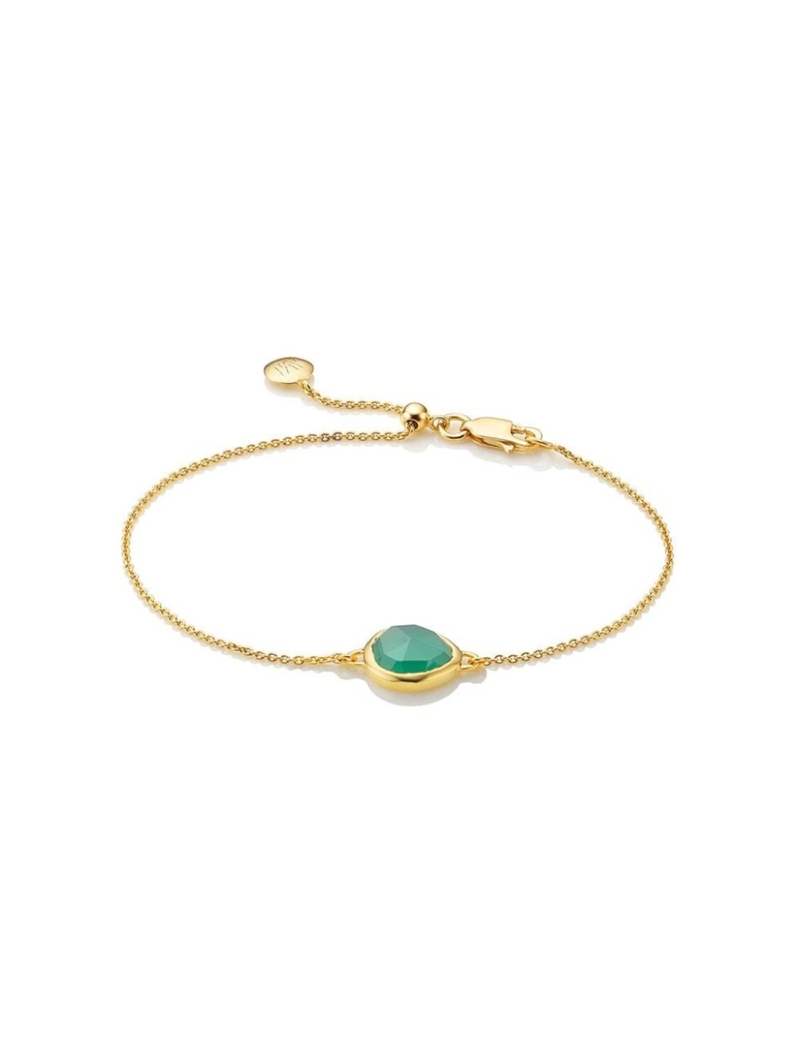 

Браслет GP Siren Fine Chain Green Onyx Monica Vinader, золотой