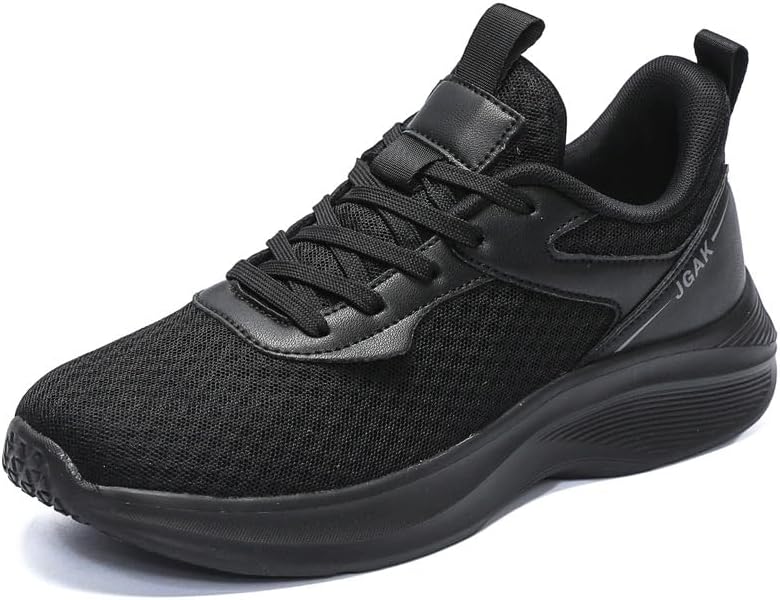 

Мужские легкие спортивные кроссовки с дышащей сеткой и амортизирующей подошвой для занятий в зале, бега, ходьбы и повседневной носки Qacksv, черный