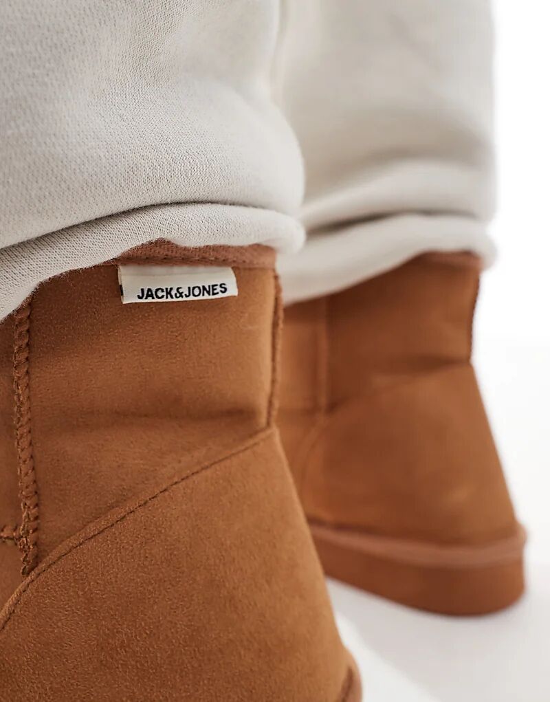 Ботинки из искусственной замши Jack & Jones бежевого цвета — фото 2