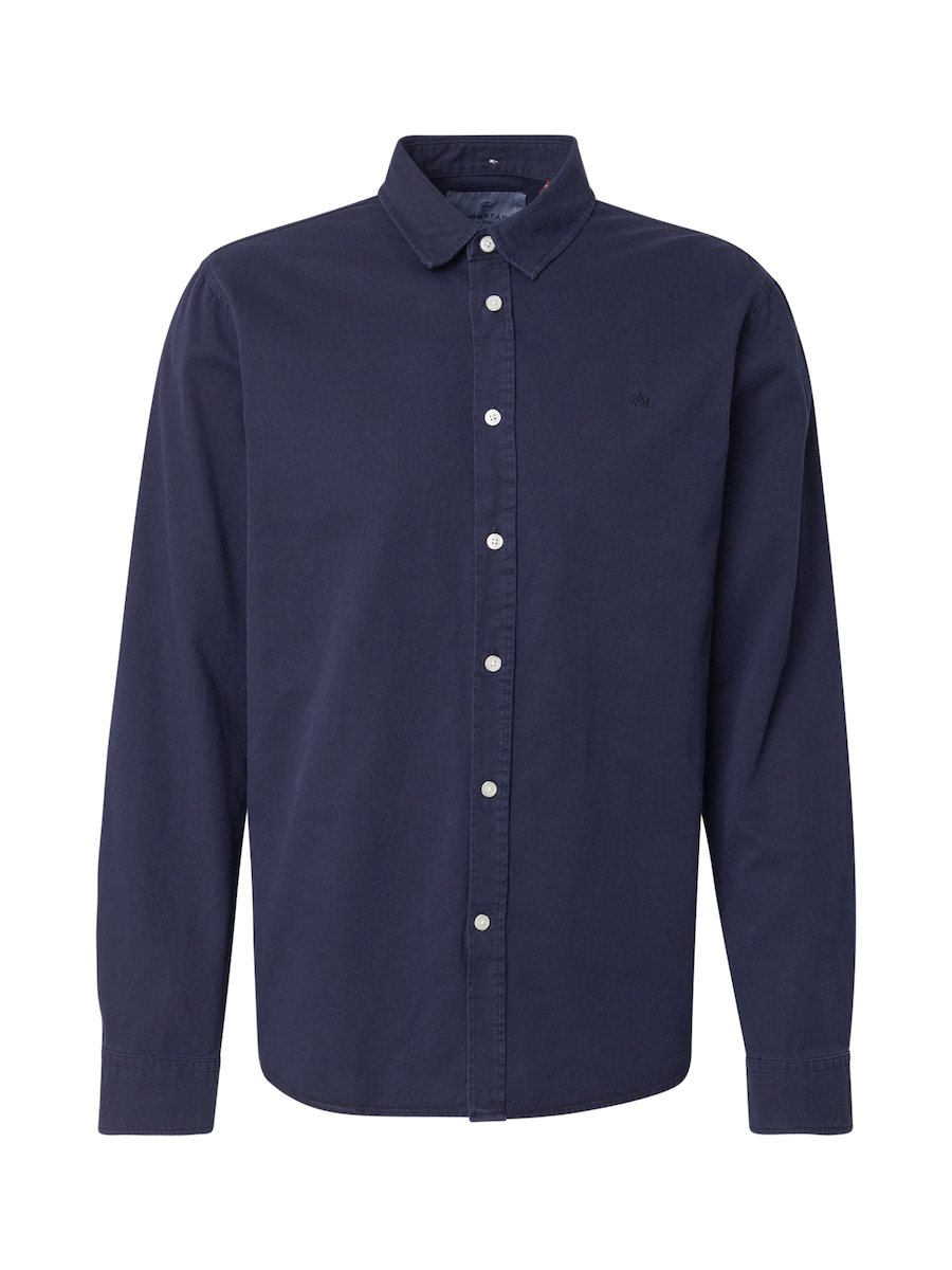 

Рубашка на пуговицах классического кроя Kronstadt Eagle, темно-синий