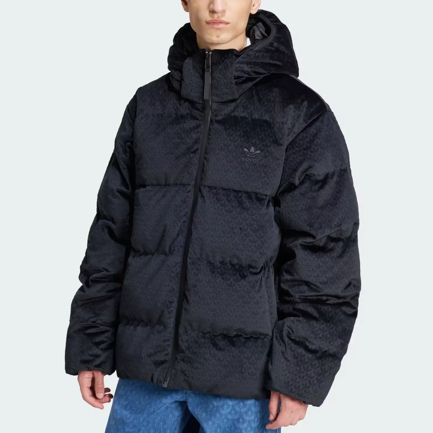 Пуховик Down Regent FW24 Monogram Adidas Originals, черный — фото 4