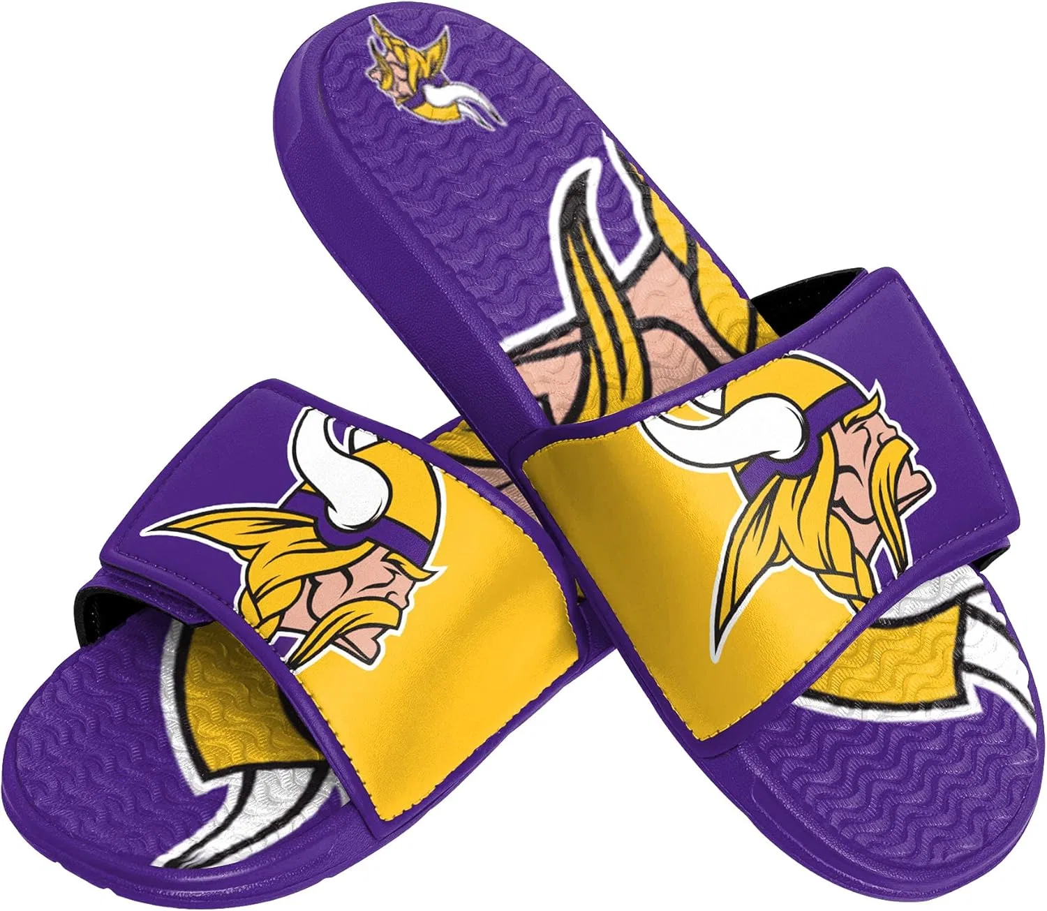 Мужские спортивные тапочки FOCO Legacy Velcro Sport Slide New York Giants Legacy Sport с застежкой-липучкой - размер Large, Lavender