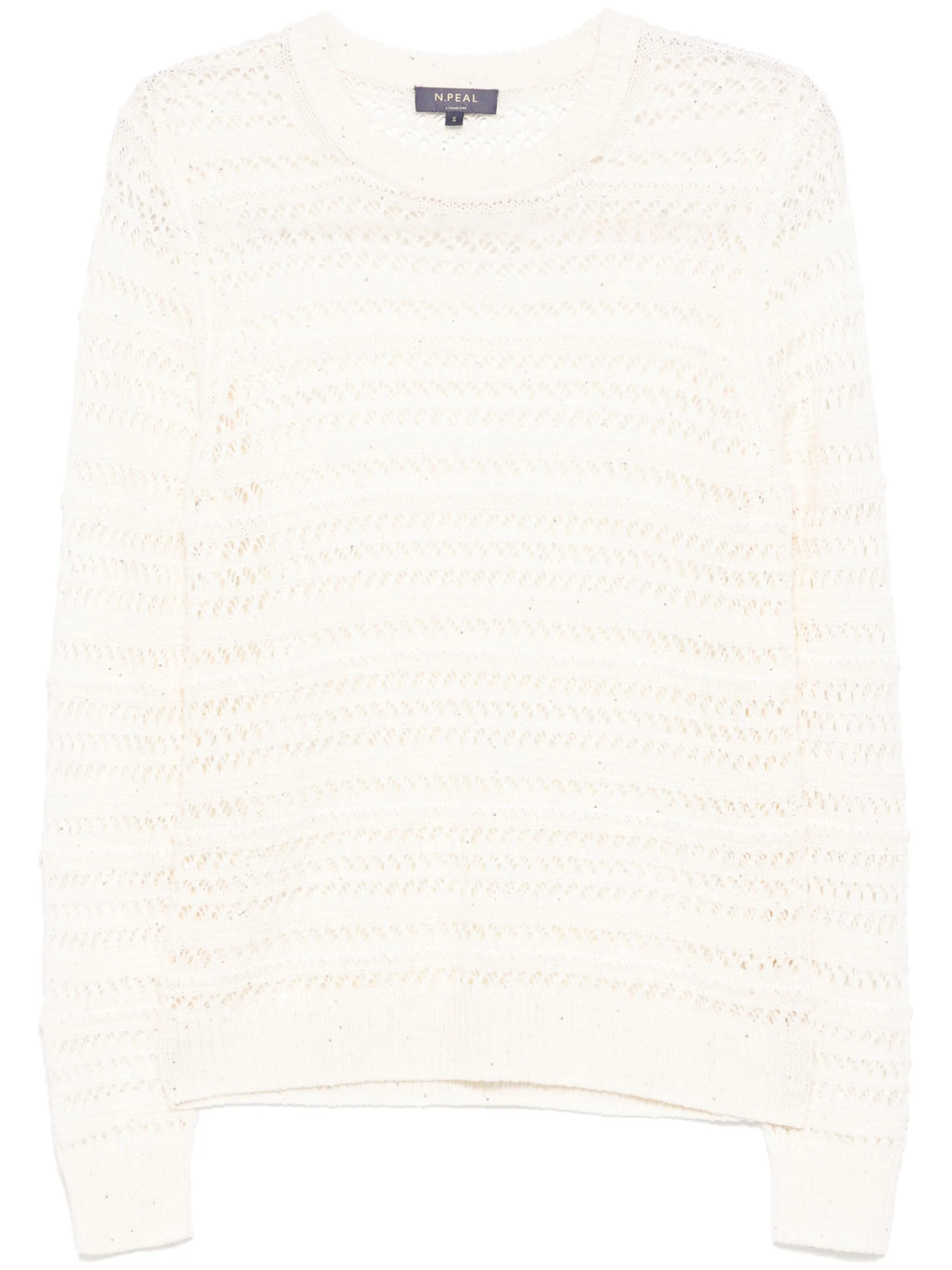 

Свитер с декоративной строчкой N.Peal, нейтральный
