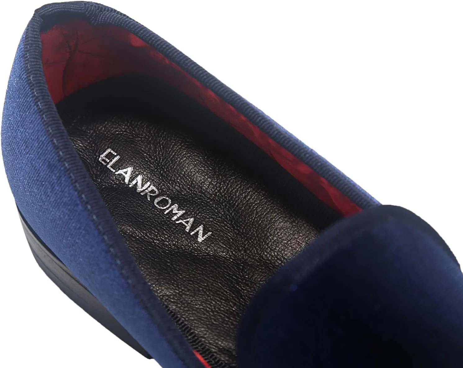 Мужские лоферы ELANROMAN из бархата с вышивкой, модели 1.0 и 2.0, для вечеринок, свадеб, выпускных вечеров, Navy — фото 4