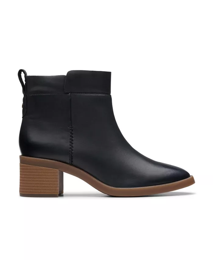 Женские полусапоги Clarks Lileigh Charm кожаные с острым носом, черный — фото 2