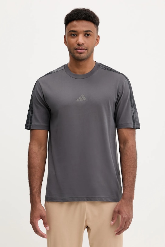 

Хлопковая футболка AOP Colourblock Adidas, серый