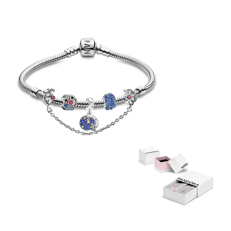 

Pandora Браслет Unisex из 925 стерлингового серебра со стеклом и синтетическим кубическим цирконием