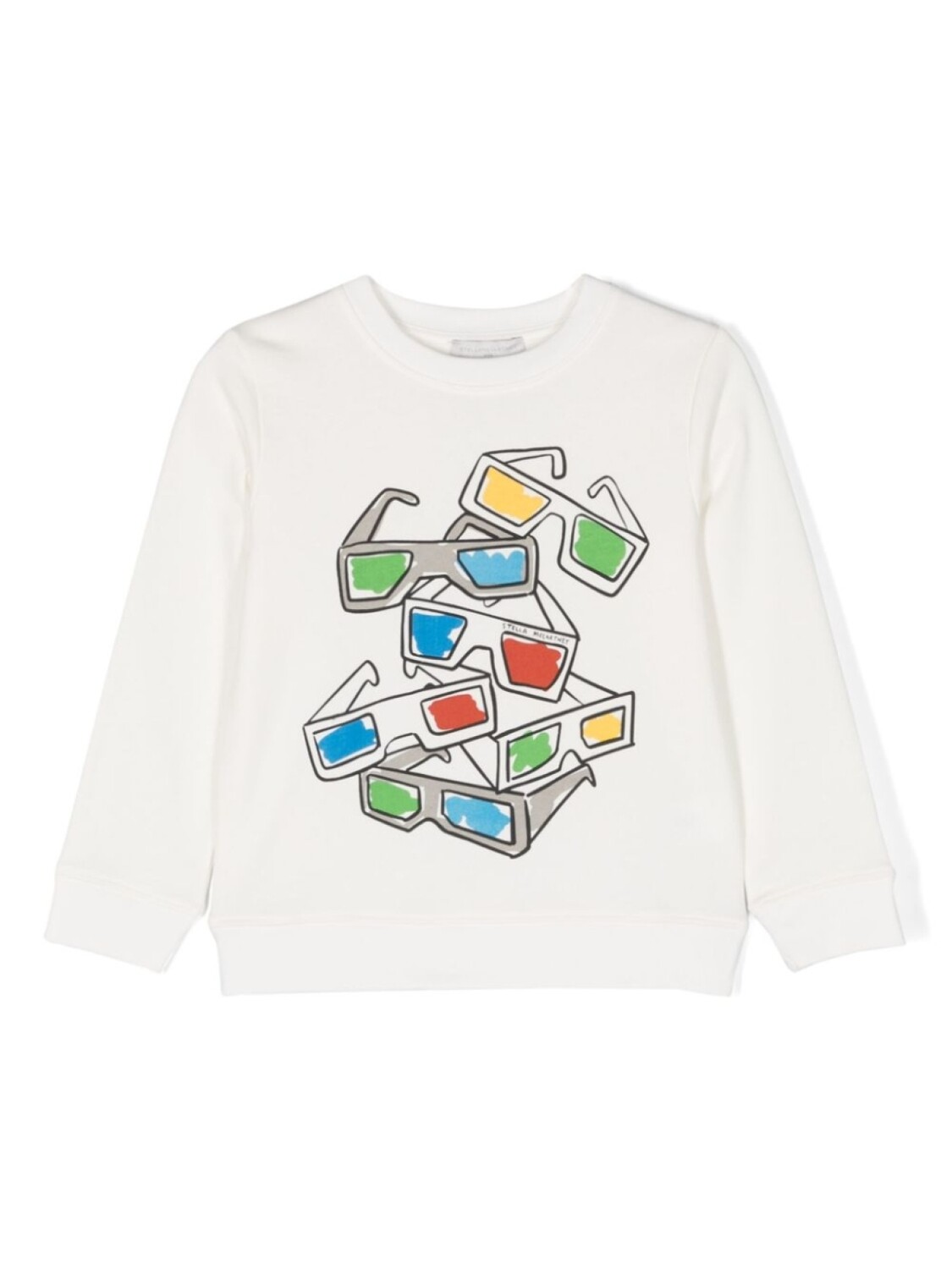 

Stella McCartney Kids толстовка с принтом 3D Glasses, белый