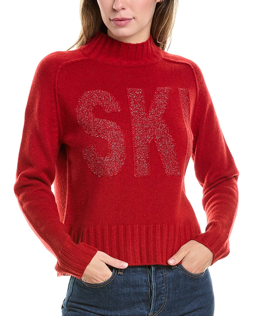 

Свитер Hannah Rose Lurex Ski Star Mock Neck из смеси шерсти и кашемира