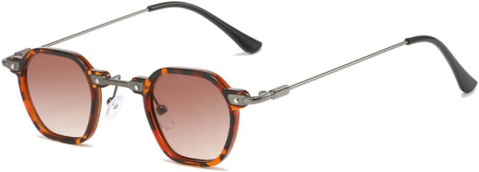 

Мужские классические панк-солнцезащитные очки, женские винтажные солнцезащитные очки в маленькой оправе, мужские солнцезащитные очки, женские ретро-очки в леопардовой оправе, один размер, бежевый цвет TYUVIVO, One Size