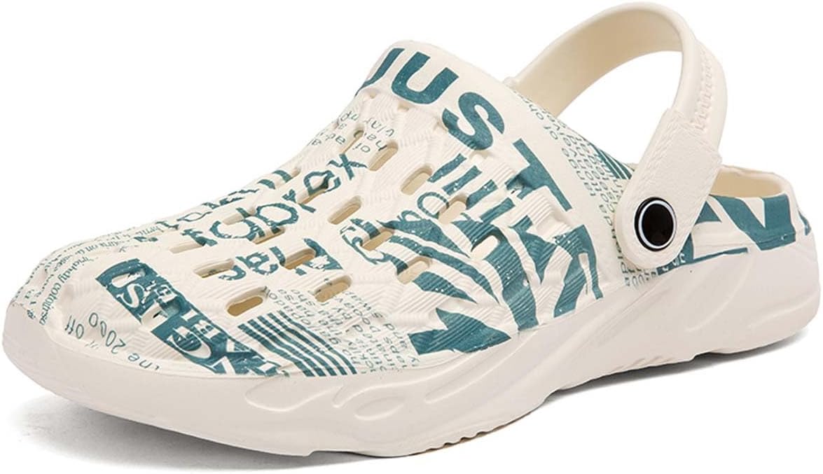 

Мужские и женские легкие садовые туфли HYDLONGR с нескользящей подошвой, дышащие, быстросохнущие пляжные шлепанцы, клои, мюли, Alphabet-1